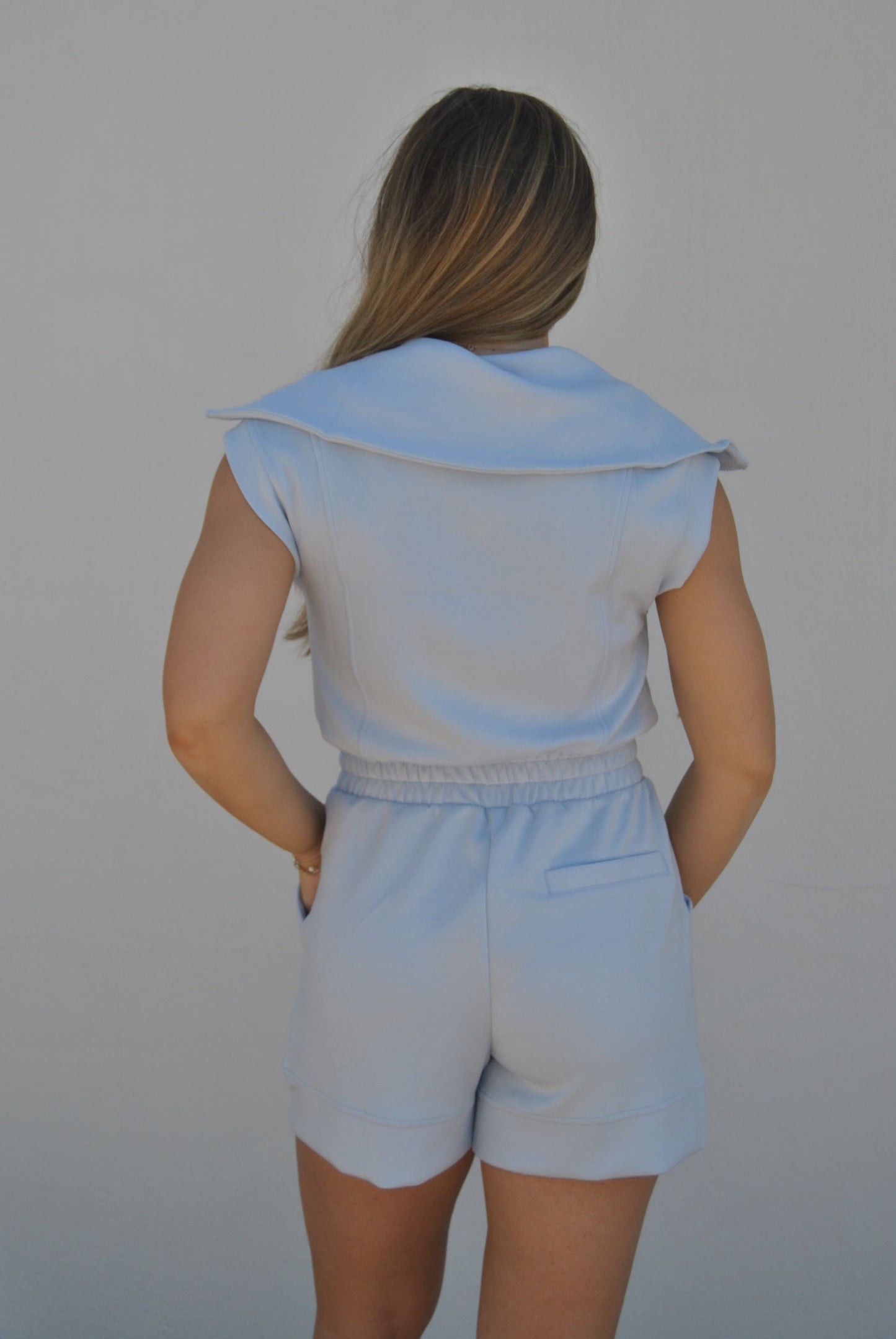 Light Blue Athleisure Romper
