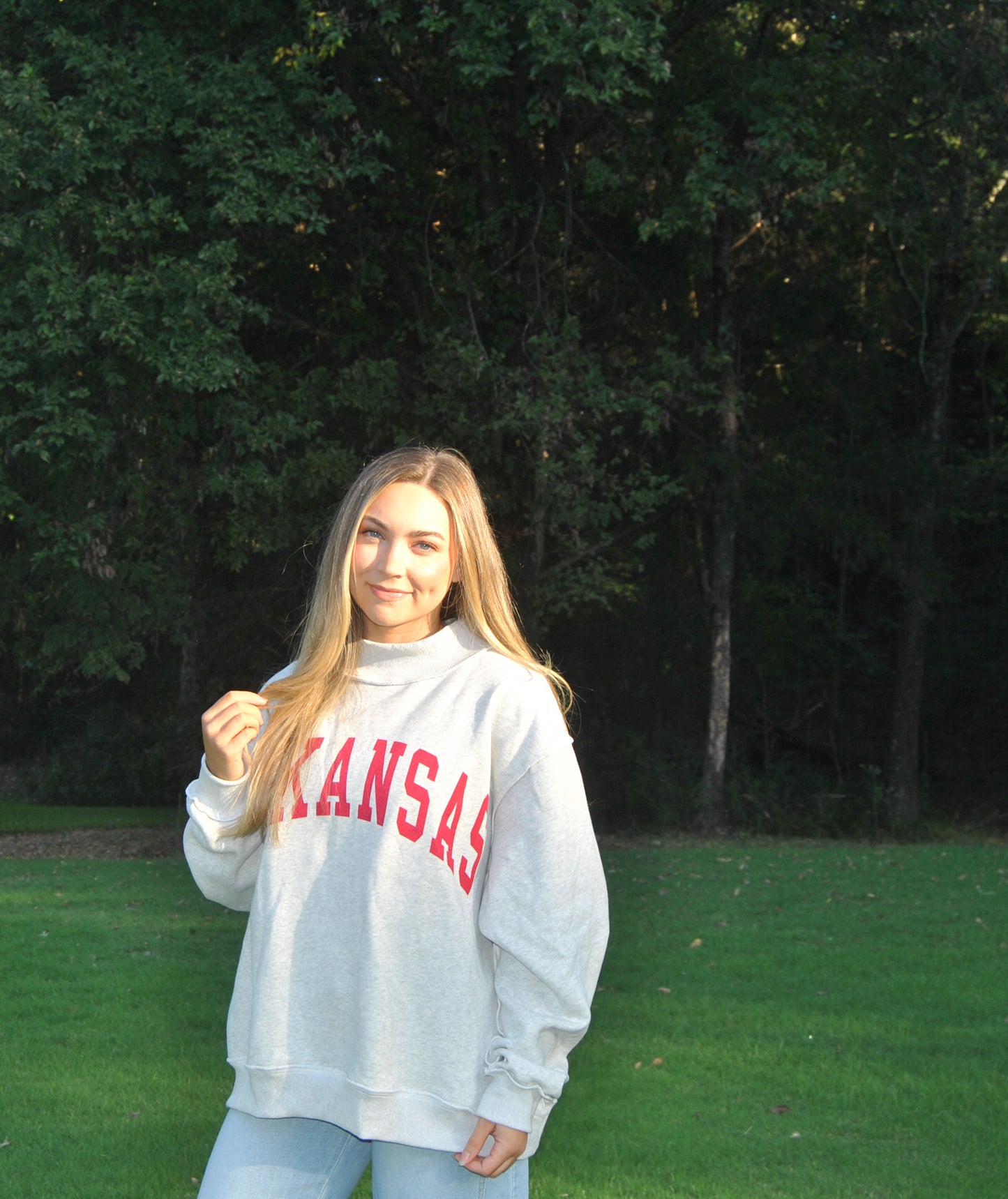 Arkansas Mock Neck Reversible Sweatshirt
