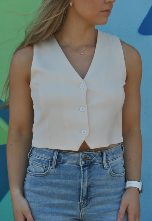 Cream Vest