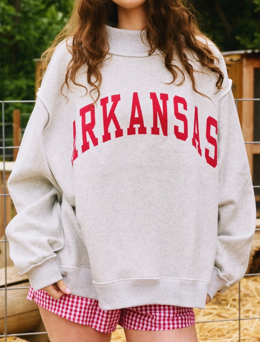 Preorder Arkansas Mock Neck Reversible Sweatshirt