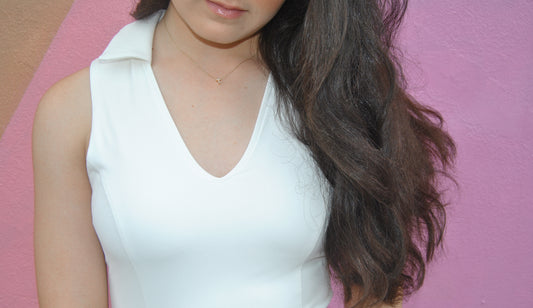 White Collared Athletic Dress