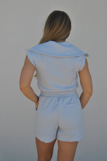 Light Blue Athleisure Romper