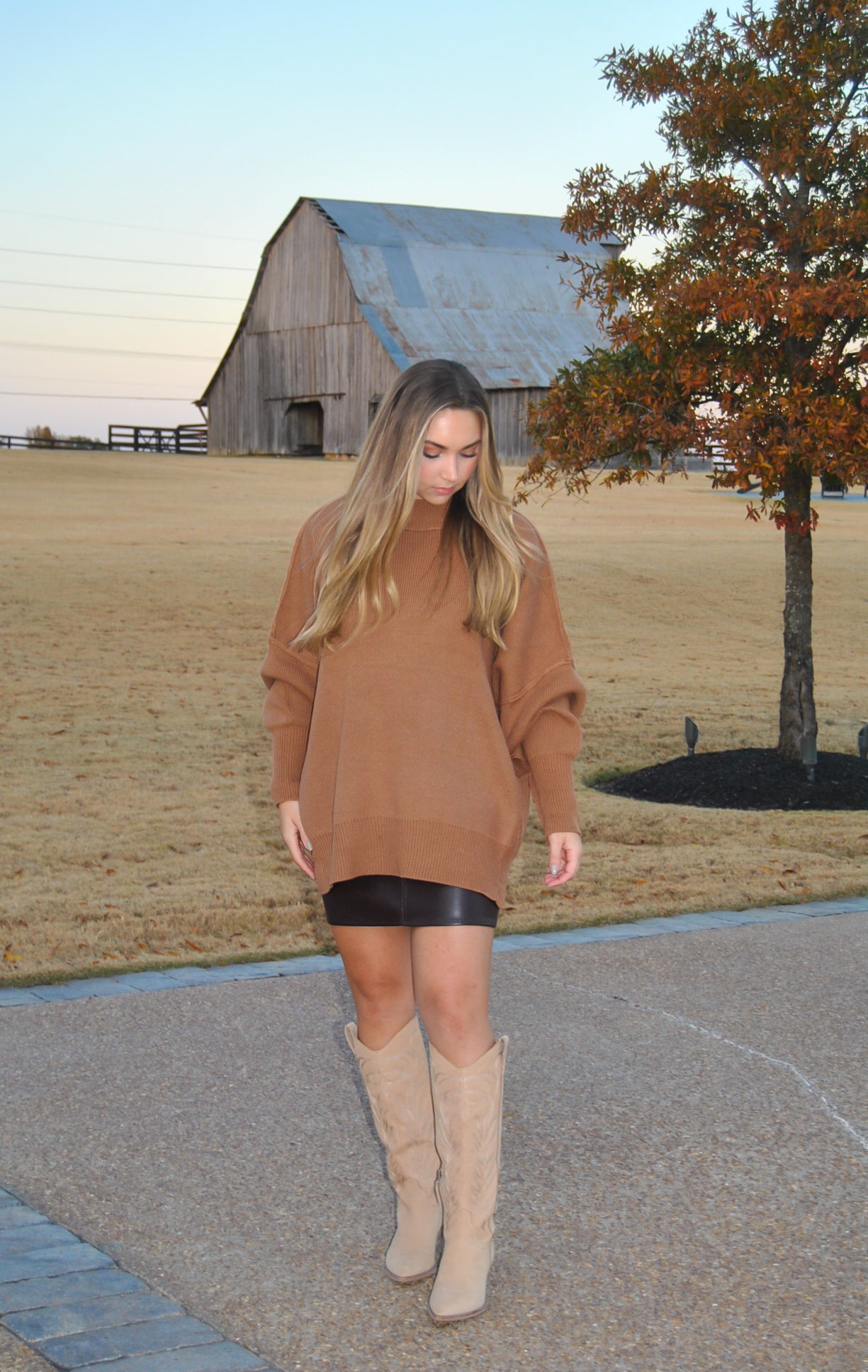 Camel Oversized Chunky Sweater