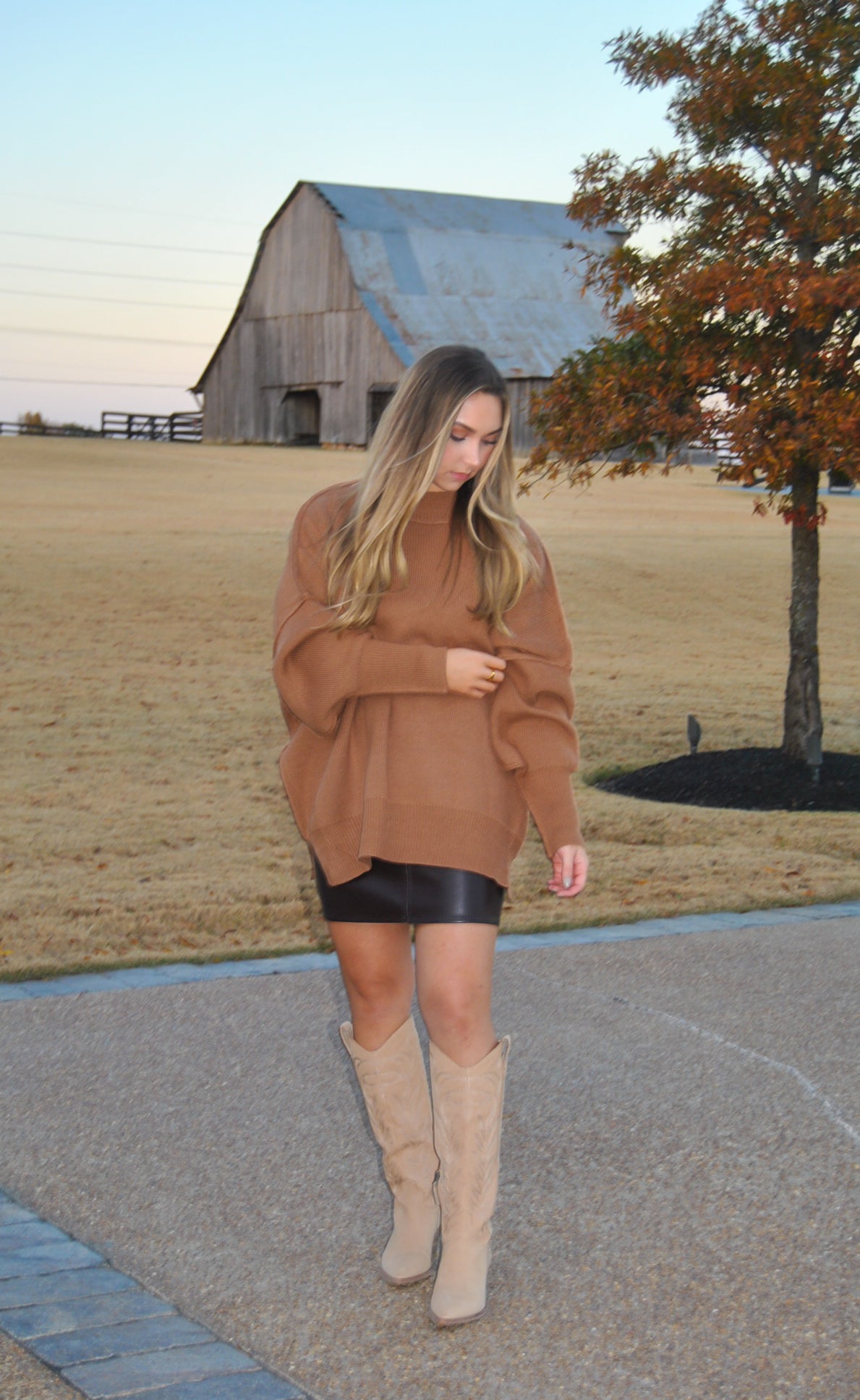 Camel Oversized Chunky Sweater