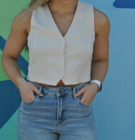 Cream Vest
