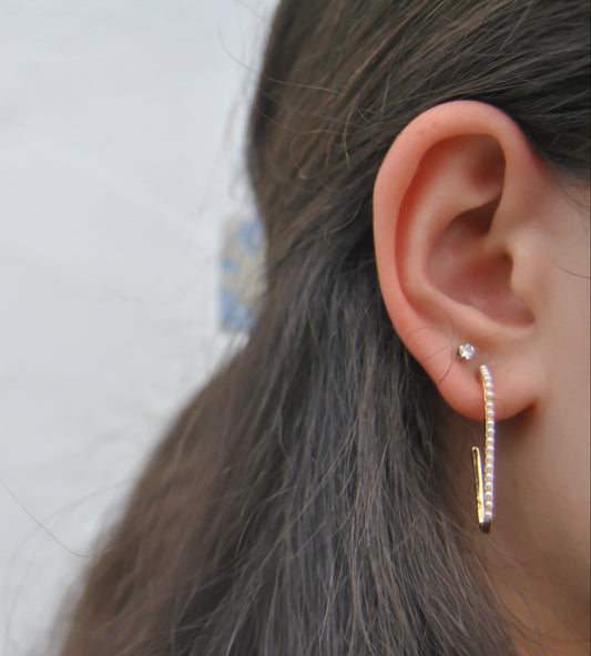 Pearl Hoop Earrings