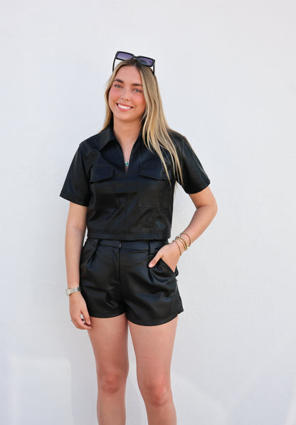 Black Leather Top